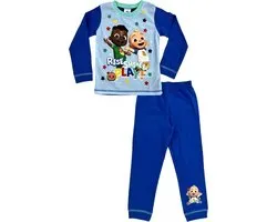 Cocomelon - Pyjama - Katoen - CoCo Melon - Kinderpyjama - Blauw - Maat 98/104