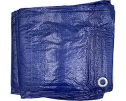 DULA Afdekzeil - 4 x 6 meter - Afdekfolie - Blauw - Waterdicht dekzeil - Grondzeil