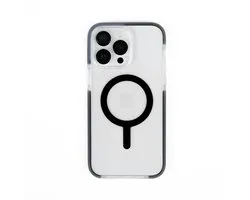 Coque BodyGuardz Ace Pro MagSafe - adaptée à iPhone 14 Pro Max - en bioplastique - avec protection antibactérienne - adaptée à MagSafe et à la recharge sans fil - Noir transparent