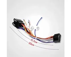 Isokabel voor Carplay android autoradio | Iso connector | Navigatie stekker aansluitkabel | Universeel radio adapter aansluiting | 16 pin adaptor | Carplay navigatie kabelset | Peugeot, fiat, volkswagen, seat, scoda, hyundai, kia, ford, opel, enz.