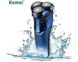 Kemei KM7350 - Professionele Scheerapparaat - Volledig Spoelbaar - IPX 7.0 - LED Display - 3 Dimensionaal - Flex & Float Scheerkop - Lift & Cut Mesje