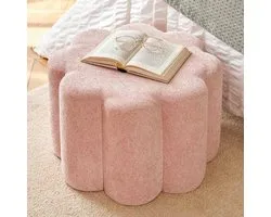 Poef Ø 50 cm Vieve Roze