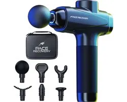 Pace Recovery Massage Gun Pulse 1 - Deep Tissue 10 mm - Voor Spierherstel & Blessures - Hoge Amplitude van 3200 RPM - 30 Standen - < 45 decibel Geluid- Krachtige & Innovatieve Motor