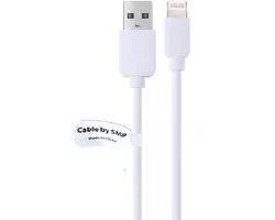 Câble USB OneOne Lightning de 3,0 m de long. Câble de charge / câble de charge Witte pour Apple iPhone 8, 8+, iPhone 10, 10s, 14, 14 Pro, 14 Pro Max, 14+, iPhone SE 2, iPod Touch 5, 6, 7, Nano 7, AirPods / Max / Pro