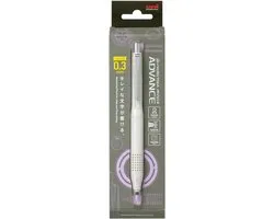 uni crayon mécanique Kuru Toga Advance 0,3mm avec pointe rotative ivoire