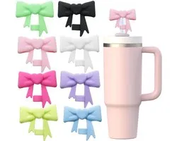 Rietjes Doppen - Cup Accessoires Set - 8 Stuks - Leakproof Silicone Stoppers - Dopjes geschikt voor Stanley cup - Rietjes Beschermers - Straw Lids - Rietjesdeksels - Leuke dop - Voor 10 mm - Rietje Dop - Rietjes Beschermdoppen - Cadeau voor Meisjes