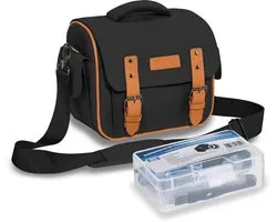 PEDEA Vintage Pro Black - Camera Tas XL + Reinigingsset