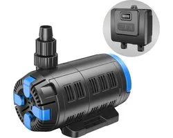 BluFlow Control 8.000 - Regelbare vijverpomp voor in vijver of droogopstelling - Geschikt voor filter waterval beekloop - Incl. controller - 8.000 l/uur - 18-80 watt