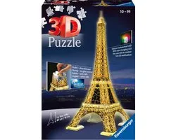 Ravensburger Eiffeltoren Night Edition- 3D puzzel gebouw - 216 stukjes