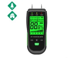 Professionele Vochtmeter incl. Batterijen - Vochtigheidsmeter Voor Hout / Bouwmateriaal / Wanden - Vochtmeter Muren - Houtvochtmeter - Brandhout