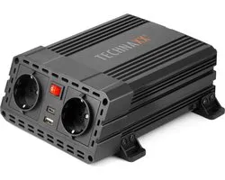 Technaxx TE19 Omvormer 12V naar 2 x 230V en 2 x USB Power Inverter max 600W