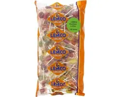 Lemco knots fruit lolly's - snoep - 150 stuks