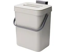Poubelle à déchets organiques Storage Solutions pour comptoir ou armoire de cuisine - 3L L - Gris - Verrouillable - Suspendu - Composteur