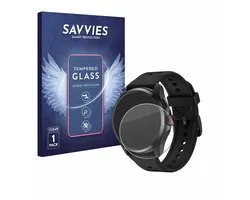 Savvies - Glas Screenprotector voor Mobvoi TicWatch Pro 5 - Gehard Beschermglas 9H