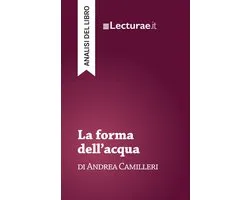 La forma dell’acqua - Andrea Camilleri (analisi del libro)