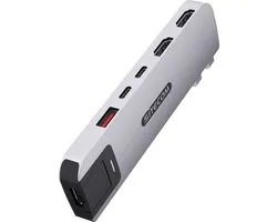 Sitecom - Hub multiport - 6 en 2 - Macbook - Argent - Macbook Pro - 100 W - 10 Gbit/s - 4K 60 Hz