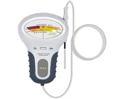 2-in-1 Zwembadtester / Chloor- & pH-meter - Digitale Elektronische Waterkwaliteitstester voor Zwembad & Spa - Handheld pH en Chloormeter met Dubbele Schaal - Nauwkeurig - Wit/Grijs - SOLLBRY®