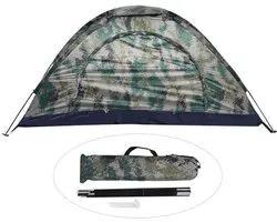 Kampeertent 1 Persoon - Backpacking Tent Lichtgewicht - Outdoor Wandelen Klimmen - Waterdicht Winddicht Camouflage - 200x100x100 cm - Camouflage