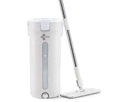 FRM Pure Flow - Dweilsysteem - Vloerreiniger met Schoon Water Systeem - Dweilset met Emmer - Nooit meer dweilen met vies water - Altijd Schoon water - Geen vuile dweilpad - Beige