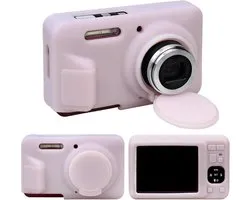 SnelShoppen - Soft Silicone Case voor Digitale Camera, Beschermhoes voor Vlog Camera, Jelly Pink, Geschikt voor KODAK PIXPRO FZ55, Duurzaam en Veilig