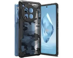 Ringke Fusion X | Étui adapté pour OnePlus 12R | Couverture verso | Norme militaire | Camo Zwart