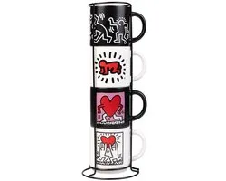 Grupo Erik Keith Haring - Set Of 4 Cups Mok/beker - Multicolours
