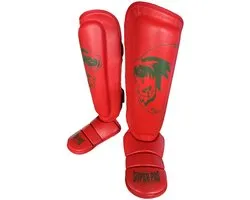 Super Pro Combat Gear Scheenbeschermer Nations Maroc PU rood - groen M