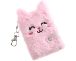 Mini Cat Diary, Notebook, Gift for 6, 7 and 8 Years Old Girls, Secret Diary, Diary Notebook, Practical Gift for Birthday, Pink