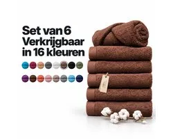 Miss Towels - Serviette d'hôtel - Chocolat - 50x100 - 5+1 Bundle