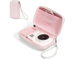 Beschermhoes voor instantcamera's (voor meisjes) – Compacte harde case voor camera's met printfunctie en accessoires – Geschikt voor ESOXOFFORE/Dylanto/Anchioo/MINIBEAR – Roze