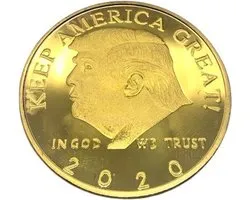 Donald Trump Munt - Keep America Great – 2020 – Donald J. Trump - Herdenkingsmunt - Support The President - Can't Stump the Trump - Souvenir - Collectible - Goudkleurig - Met hoesje