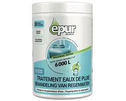 Epur Biosolution Traitement Eaux de Pluie — Biologique Sans Chlore — Contre Eau Trouble & Malodorante — Citerne & Cuve — Jusqu'à 6000L — 1kg