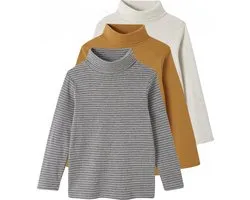 Vertbaudet Lot de 3 tee-shirts col roulé garçon