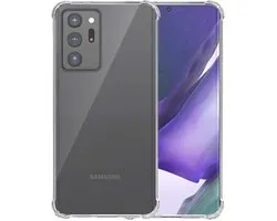 Smartphonica Telefoonhoesje Geschikt voor Samsung Galaxy Note 20 Ultra Transparant Schokbestendig - Shockproof TPU SIliconen Backcover Case met Stootrand Doorzichtig geschikt voor Samsung Galaxy Note 20 Ultra