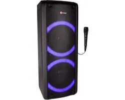 N-GEAR LGP 72 - Karaoke Set - Bluetooth Party Speaker - Party Box met Microfoon - Zwart