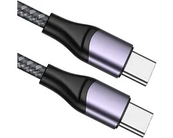 Elzle USB C-kabel, 65 W type C-kabel, USB C-kabel, USB Type-C kabel, snel opladen voor MacBook, MacBook Pro, ChromeBook Pixel, iPad Pro 2021/2020/2018, Samsung Galaxy S21/S20, Huawei P30 enz., nylon