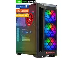 ScreenON - Game Computer / Gaming PC - Intel Core i9 - 4TB M.2 SSD - 128GB RAM - RTX 4070 Super - Windows 11