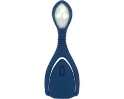 moses. Libri_x Lumi Plus Reading Light Night Blue Clamp Lamp with Continuous Dimmer for Reading in the Dark, LED Reading Light in Night Blue