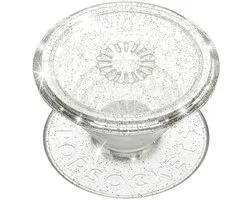 PopSockets PopGrip - Afneembaar - Translucent Clear Glitter Silver