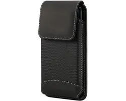 Cover Verticaal Leer en Nylon voor Infinix Note 50 Pro+ (2025) - Zwart
