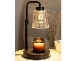 Candle Warmer Lamp - Candle Heater Met Timer - Dimbaar & Hoogteverstelbaar - Wax Smelter Lamp - Thuisdecoratie - Incl. 2 Lampen - Zwart