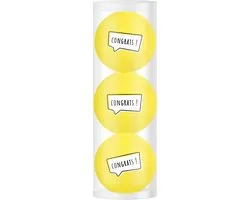 Golfpresentjes-3 gefeliciteerd golfballen -congrats - Golfcadeau-Golfgadget- Verjaardag--Golfer-Golfaccessoires-Golfbal
