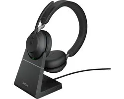 Jabra Evolve2 65 MS Stereo + Stand - Bluetooth Headset - op oor - draadloos - USB - noise isolating - zwart