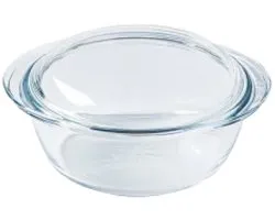 Pyrex Ovenschaal - Braadslede - 1+ 0.4 liter - Rond - Met deksel - glas - 21 x 18 x 10 cm