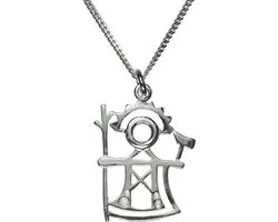 AuBor ®. Hanger. Zilver. "Ukko" God van de donder.