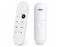 Télécommande universelle compatible avec Google Chromecast avec Google TV & Google TV Streamer – Commande vocale – Raccourcis YouTube & Netflix – Bluetooth – Blanc
