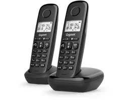 Vaste telefoon - GIGASET - Basic 100 Duo - Handsfree-modus - Scherm met achtergrondverlichting - Telefoonboek voor 50 contacten - Gespreksblokkering - Zwart