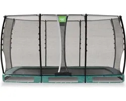 EXIT Allure Classic Trampoline 214x366cm - Inground - Ingraaftrampoline - Rechthoekig - Voor Kinderen - Groen