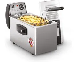 FRITEL Frituurpan - FR 1455 - Friteuse met Filterdeksel & Kijkvenster - Koude Zone - 2-4 Personen - 2200W - 3 liter