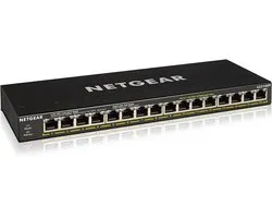 NETGEAR GS316PP - Netwerk Switch - Unmanaged - 1 Gbps - PoE Switch - 16 poorten